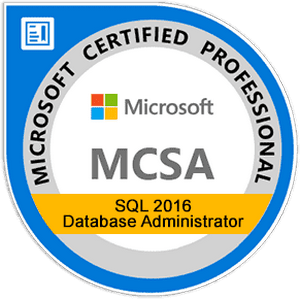 MCSA: SQL 2016 Database Administration