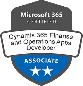 Microsoft Certified: Dynamics 365: Finance and Operations Apps Developer Associate